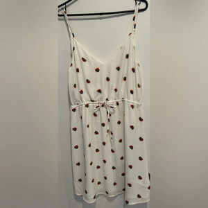 NEW Aritzia Babaton Casimir Dress Off White Floral  mini cinched wrap flowy USL